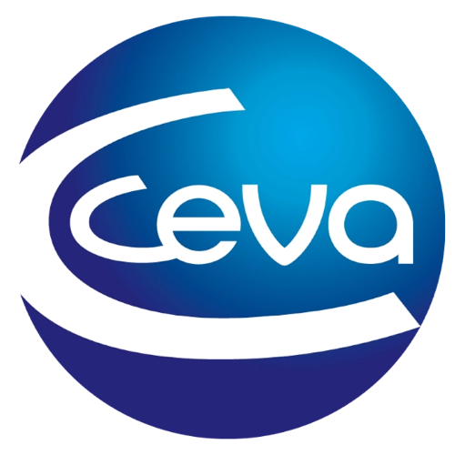 Logotio de la marca Ceva de medicación para perros y gatos en la sección la tienda de la clínica veterinaria El Jardín